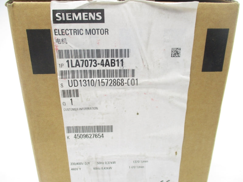 SIEMENS 1LA7073-4AB11 460V 1.80/1.04A NSMP