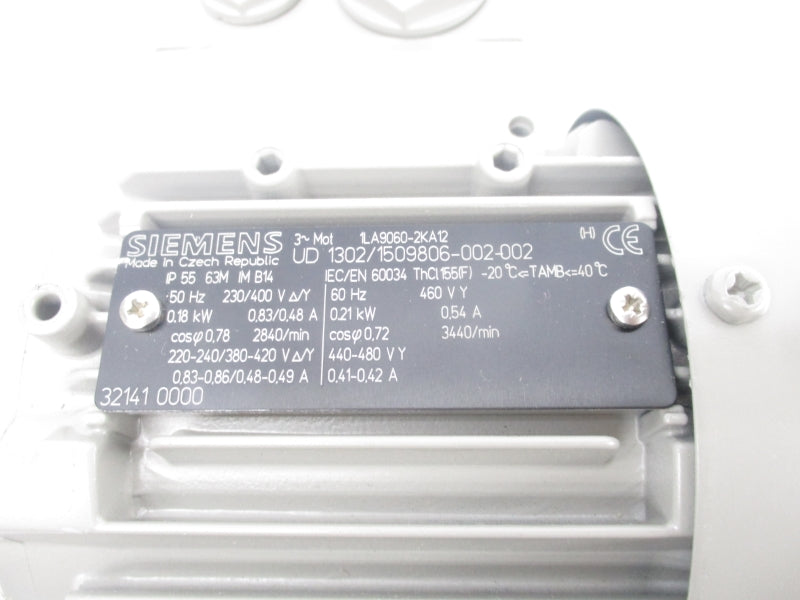 SIEMENS 1LA9060-2KA12 460V 0.83/0.48A NSNP
