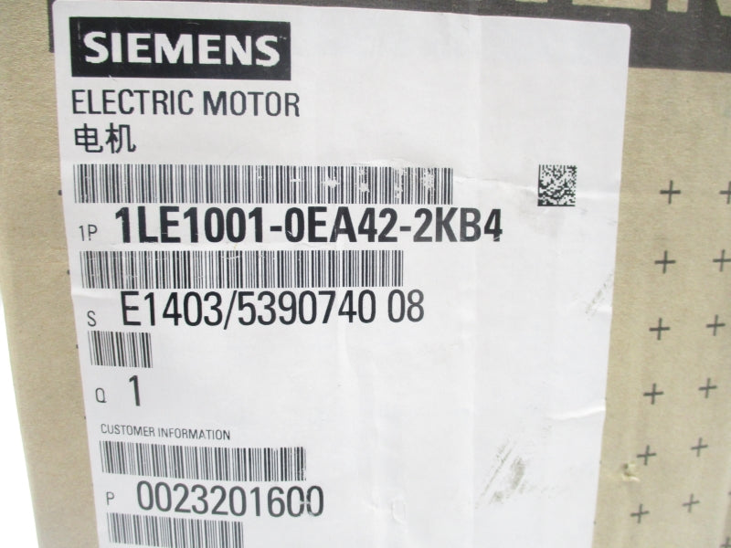SIEMENS 1LE1001-0EA42-2KB4 460V 7.8A NSMP