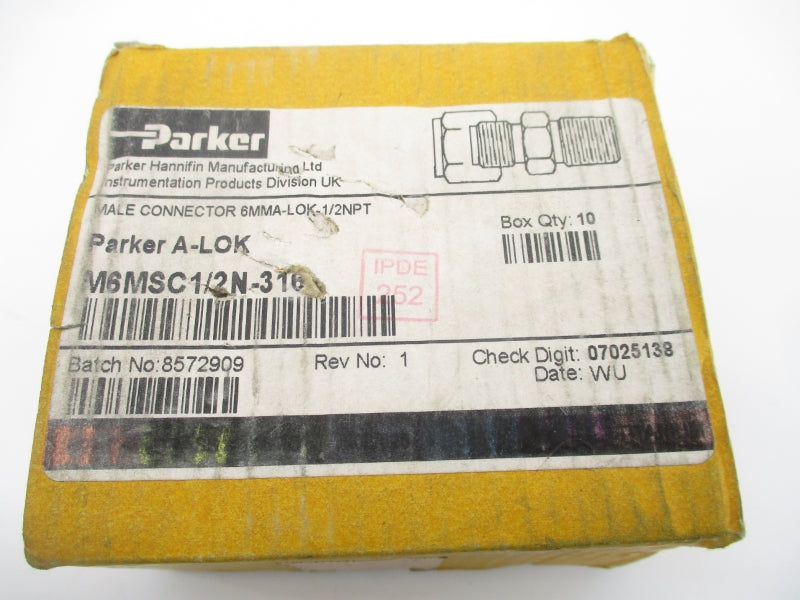 PARKER M6MSC1/2N-316 (PKG OF 10) NSMP