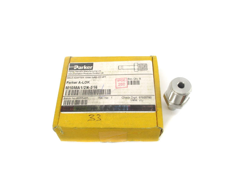 PARKER M10MA1/2N-316 10MM (PKG OF 5) NSMP