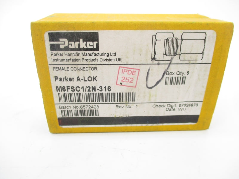 PARKER M6FSC1/2N-316 (PKG OF 5) NSMP