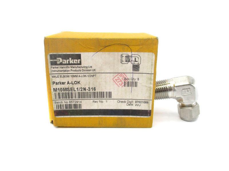 PARKER M10MSEL1/2N-316 10MMA-LOK-1/2" (PKG OF 5) NSMP