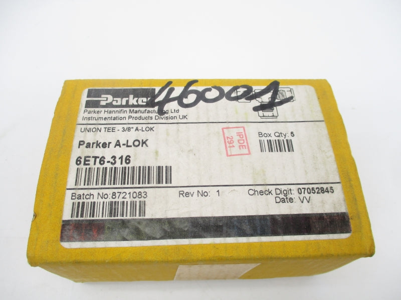 PARKER 6ET6-316 3/8" (PKG OF 5) NSMP