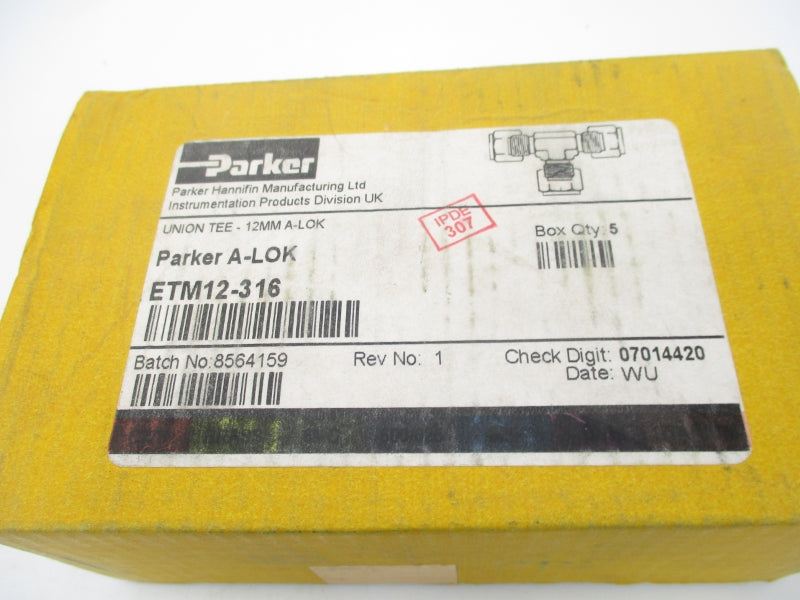 PARKER ETM12-316 12MM (PKG OF 5) NSMP