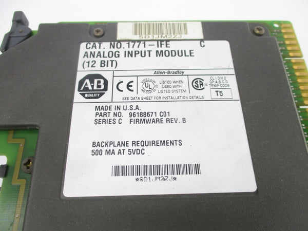 ALLEN BRADLEY 1771-IFE SER. C 5VDC F/W B UNMP