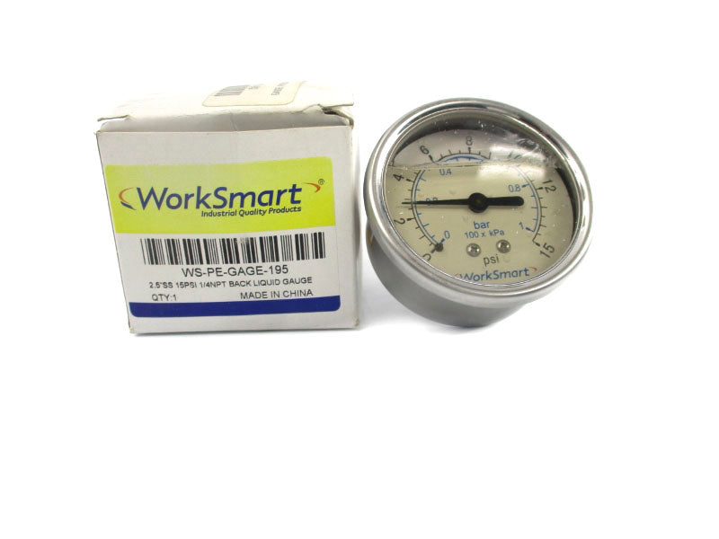WORKSMART WS-PE-GAGE-195 0-15PSI 1/4" NSMP