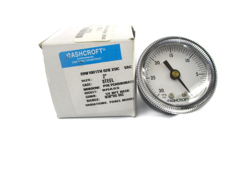 ASHCROFT 20W1001TH02BXUC 0-30"HG 2" NSMP