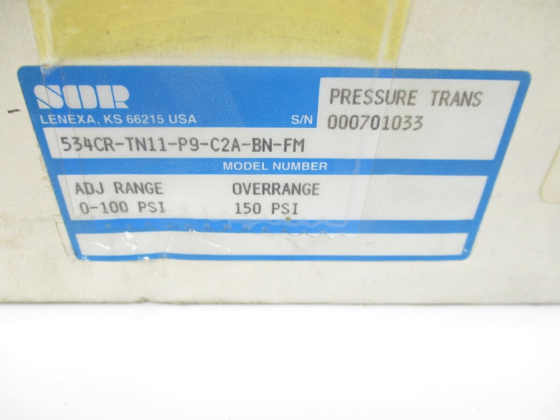 SOR 534CR-TN11-P9-C2A-BN-FM 150PSI NSMP