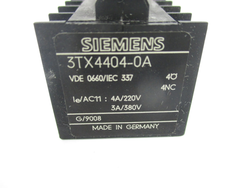 SIEMENS 3TX4404-0A 380VAC 4A UNMP