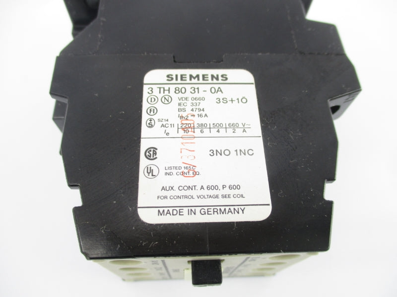SIEMENS 3TH8031-0A 120V 16A UNMP
