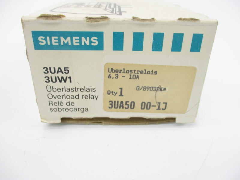 SIEMENS 3UA50000-1J 660VAC 6.3-10A NSMP