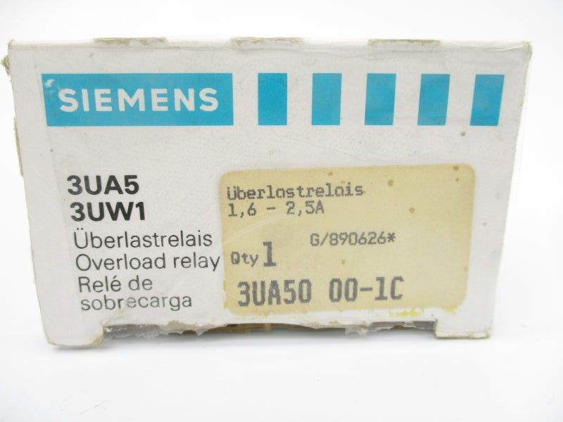 SIEMENS 3UA5000-1C 660V 1.6-2.5A NSMP
