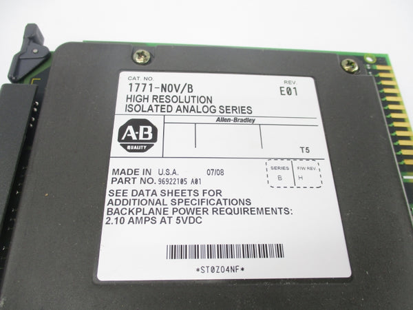 ALLEN BRADLEY 1771-NOV SER. B 5VDC 2.10A F/W H UNMP