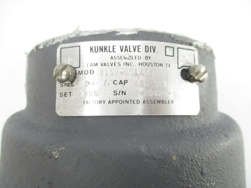 KUNKLE VALVE 215V-H01AQE 23IN/HG NSNP