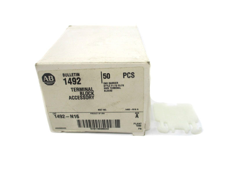 ALLEN BRADLEY 1492-N16 SER. A 300V (PKG OF 50) (WH) NSMP