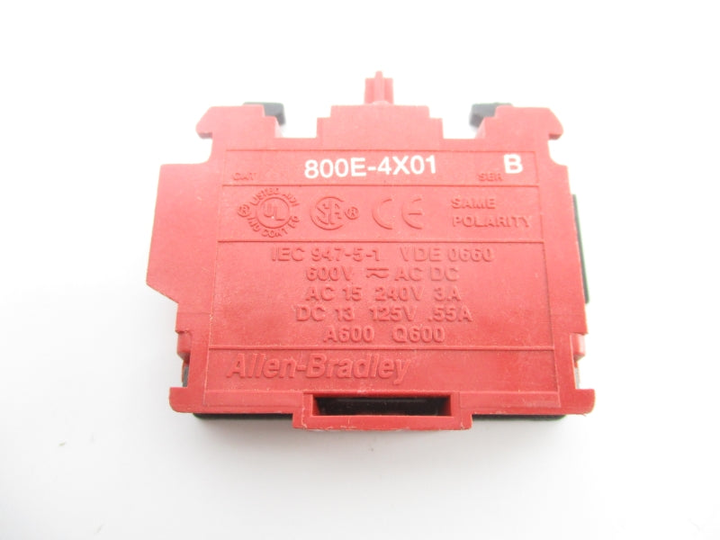 ALLEN BRADLEY 800E-4X01 SER. B 600VAC/DC 3A NSNP