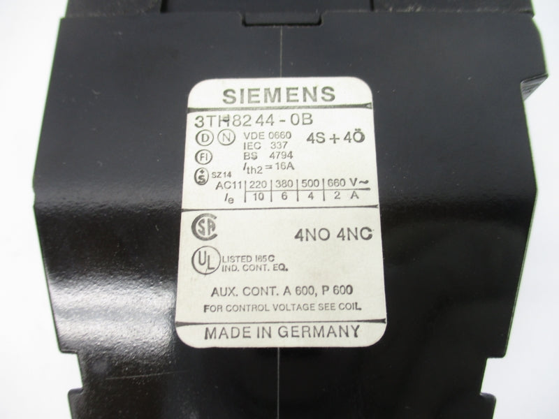 SIEMENS 3TH8244-0B 24VDC 16A NSNP