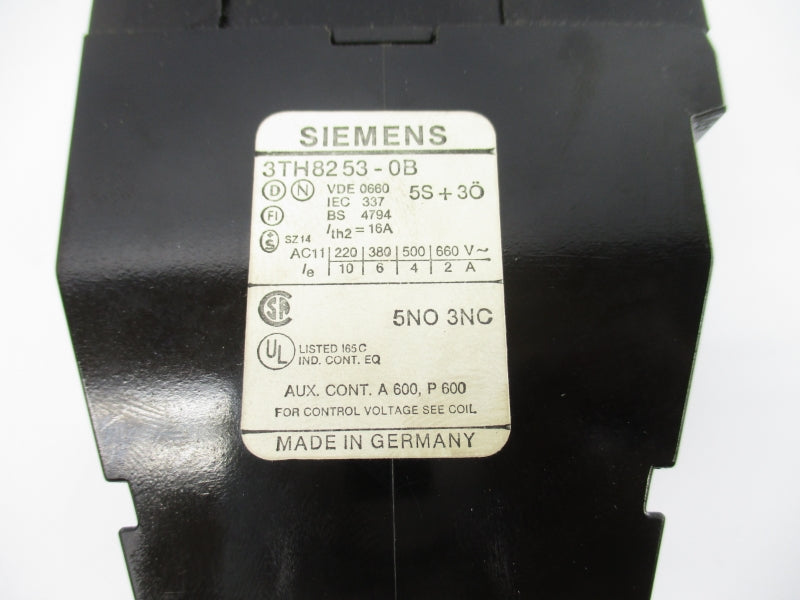 SIEMENS 3TH8253-0B 24VDC 16A NSNP