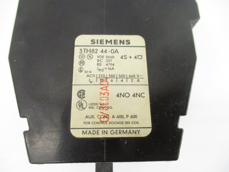 SIEMENS 3TH8244-0A 110/120V 16A UNMP