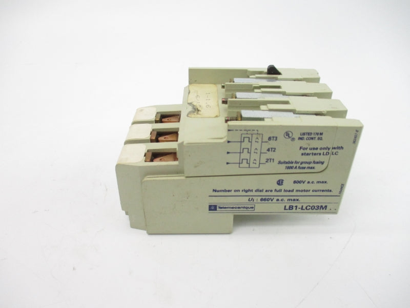 TELEMECANIQUE LB1-LC03M06 660VAC 9.5-19A/1-1.6A UNMP