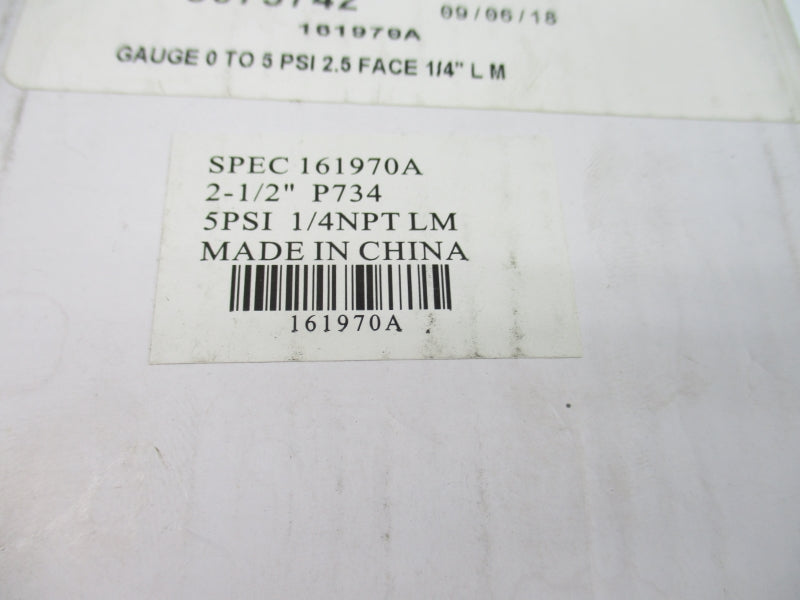 USG 161970A 0-5PSI 2-1/2" NSMP