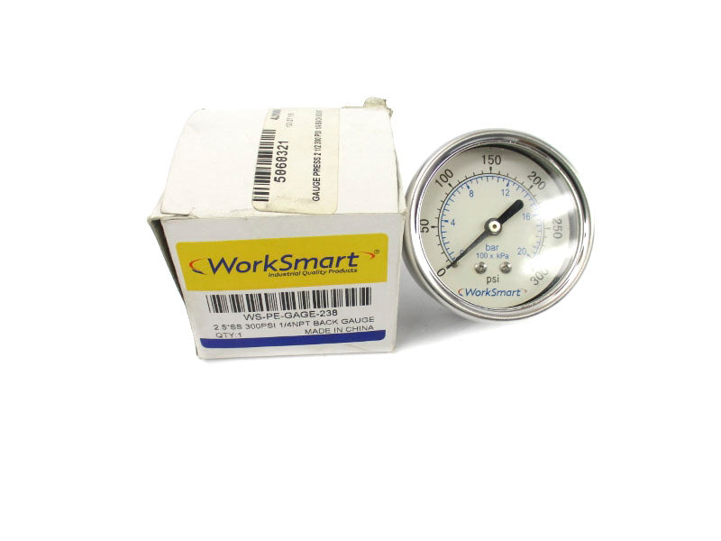 WORKSMART WS-PE-GAGE-238 0-30PSI 2.5" NSMP