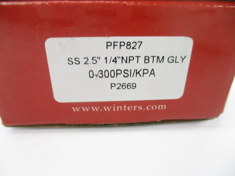 WINTERS PFP827 0-300PSI 2.5" NSMP