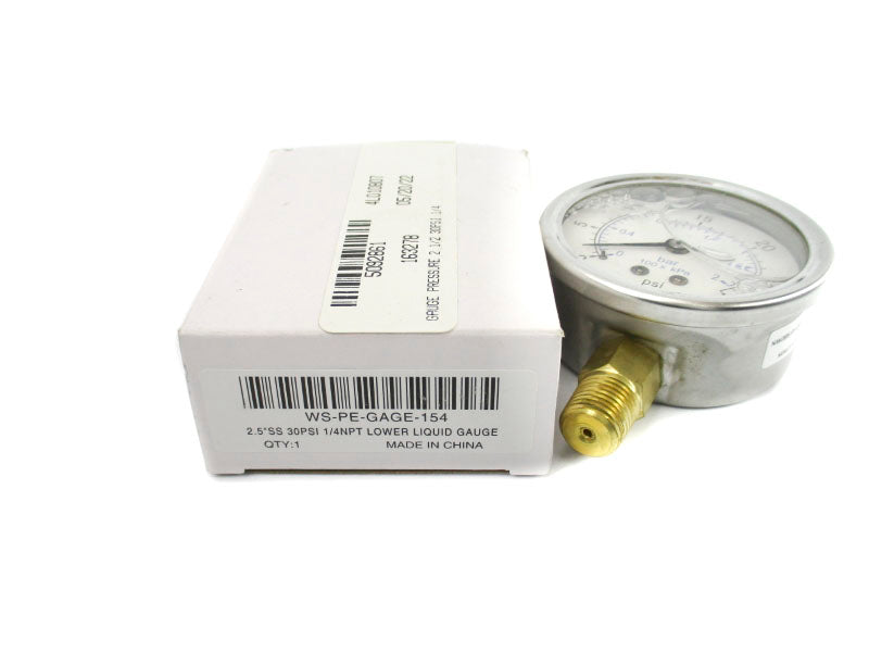 WORKSMART WS-PE-GAGE-154 0-30PSI 2.5" NSMP