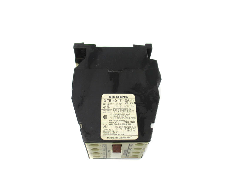 SIEMENS 3TB4017-0A 120V 22A NSNP