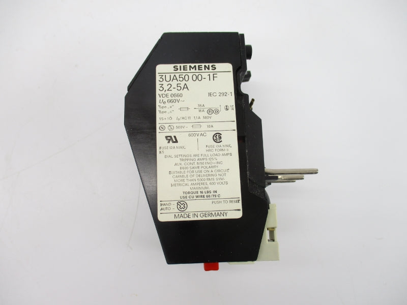 SIEMENS 3UA5000-1F 660V 3.2-5A NSMP