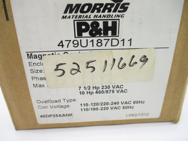 MORRIS 479U187D11 110-120/220-240VAC 30A NSMP