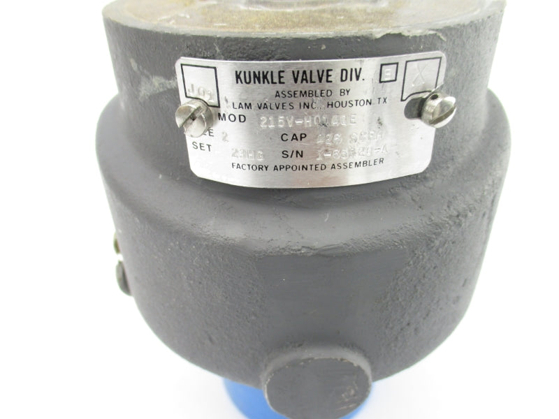 KUNKLE VALVE 215V-H01AQE 23IN/HG NSNP