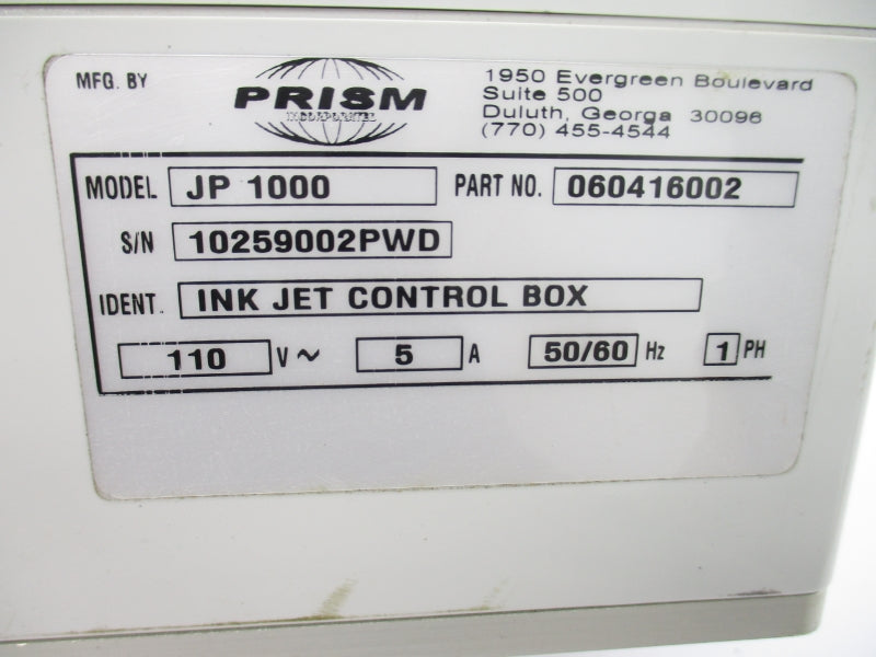 PRISM 060416002 JP1000 110V 5A UNMP