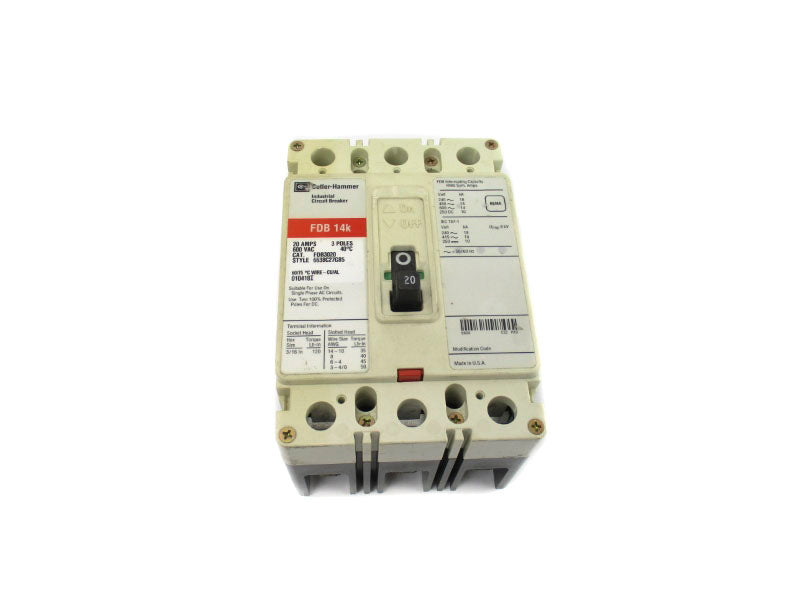 CUTLER HAMMER FDB3020 600VAC 20A UNMP