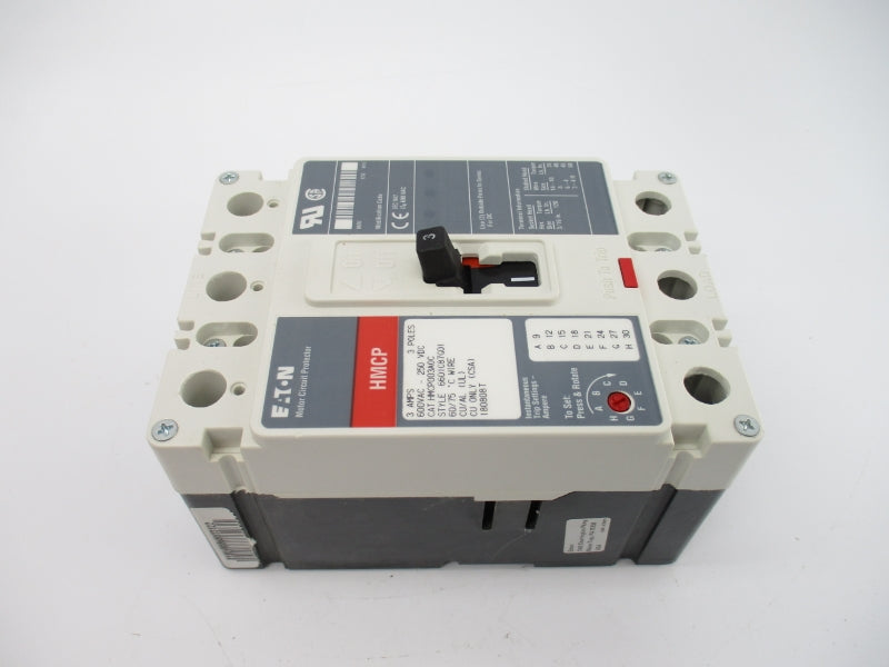 EATON HMCP003A0C 6601C87G01 SER. C 600VAC 3A NSMP
