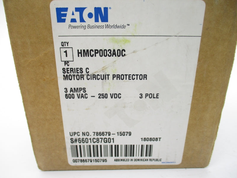 EATON HMCP003A0C 6601C87G01 SER. C 600VAC 3A NSMP