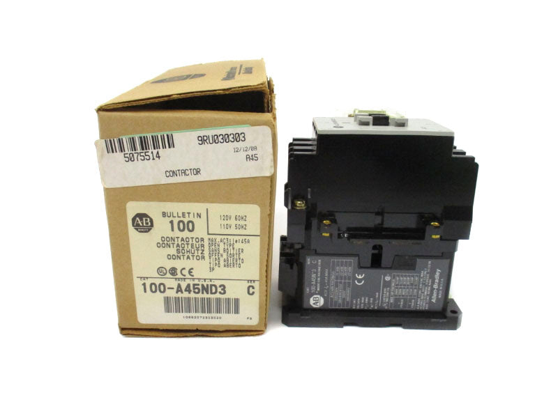 ALLEN BRADLEY 100-A45ND3 SER. C 110/120V 80A NSMP