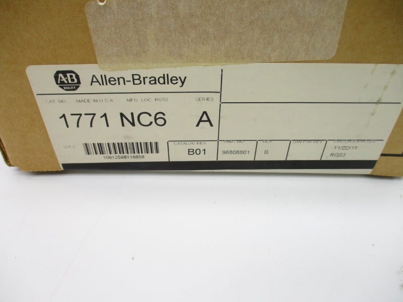 ALLEN BRADLEY 1771-NC6 SER. A DATE: 2011 NSFS