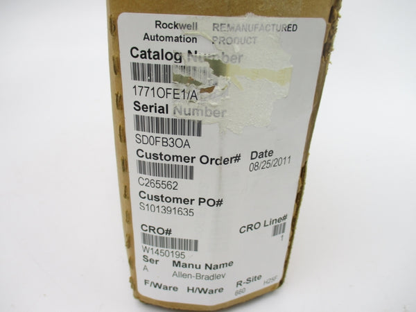 ALLEN BRADLEY 1771-OFE1 SER. A REMAN