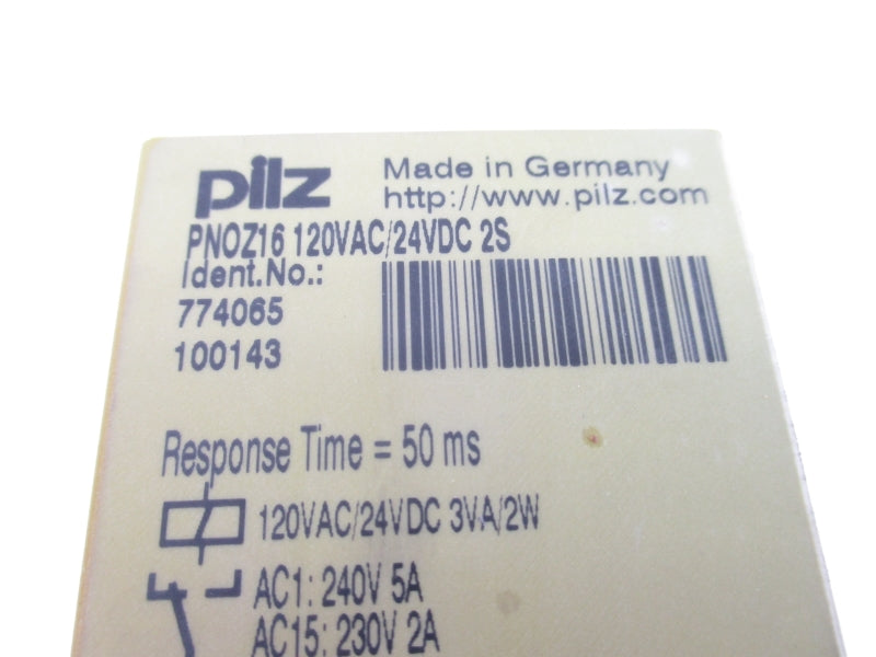 PILZ PNOZ16120VAC/24VDC2S 774065 240V 5A NSNP