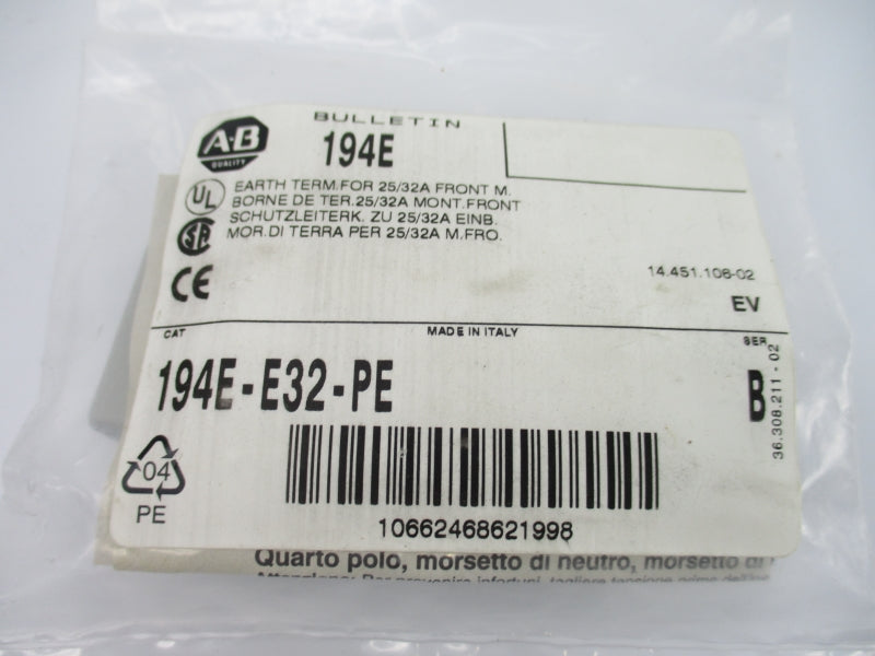 ALLEN BRADLEY 194E-E32-PE SER. B 600VAC 25/32A NSMP