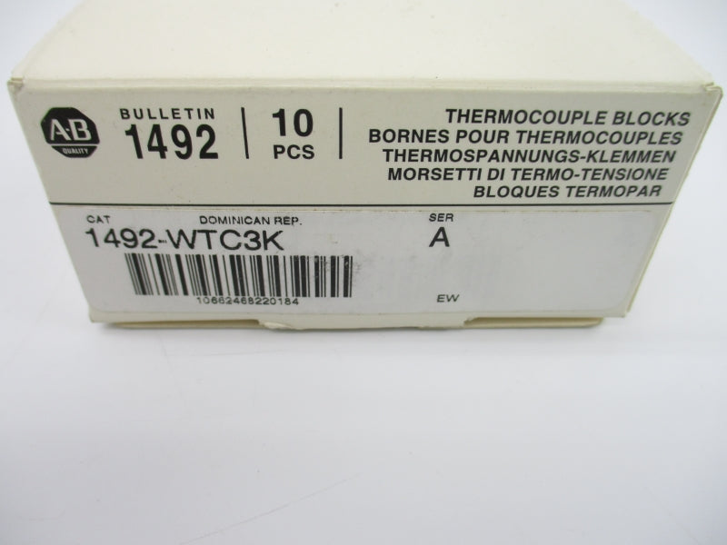 ALLEN BRADLEY 1492-WTC3K SER. A (PKG OF 10) (WH) NSMP
