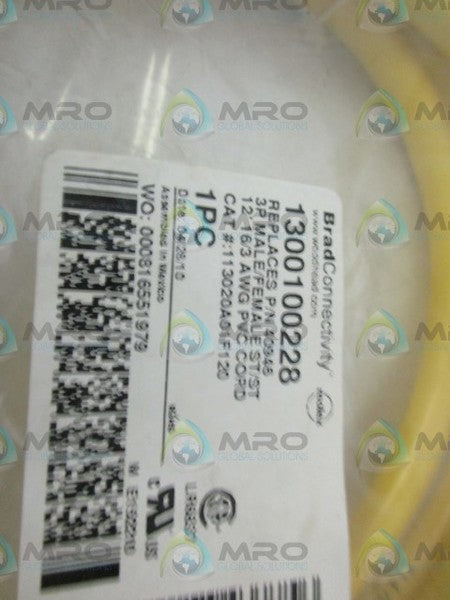 DANIEL WOODHEAD 1300100228 CORDSET *NEW IN FACTORY BAG*
