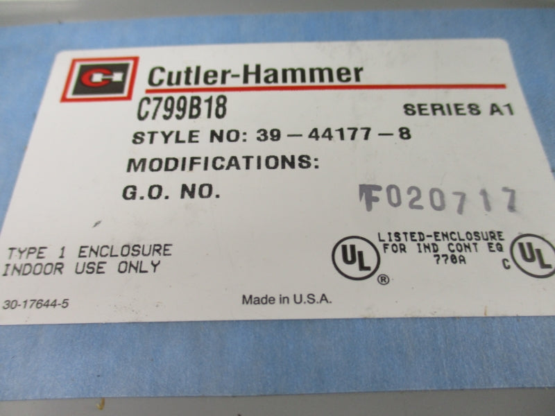 CUTLER HAMMER C799B18 SER. A1 104-120V 25A UNMP