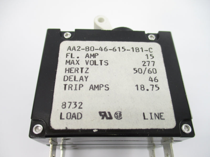 CARLING SWITCH AA2-B0-46-615-1B1-C 277V 18.75A NSNP