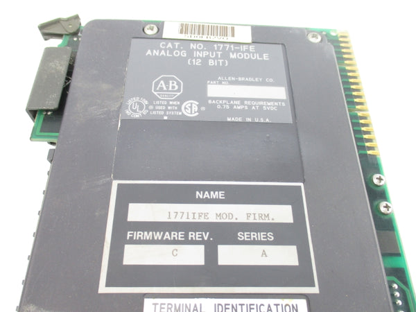 ALLEN BRADLEY 1771-IFE SER. A F/W C 5VDC 0.75A (NO TERMINAL) UNMP