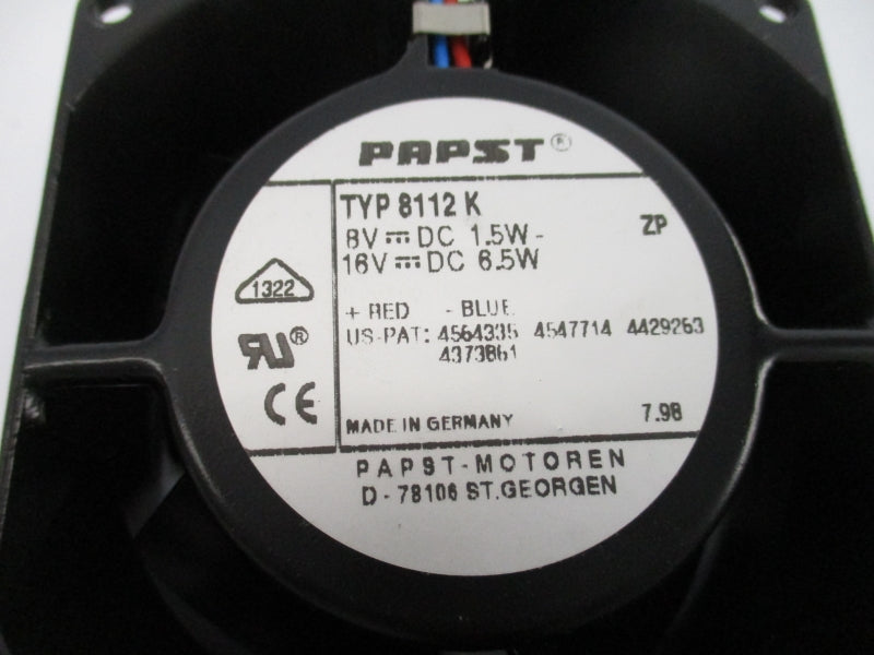 PAPST 8112K 16VDC NSNP