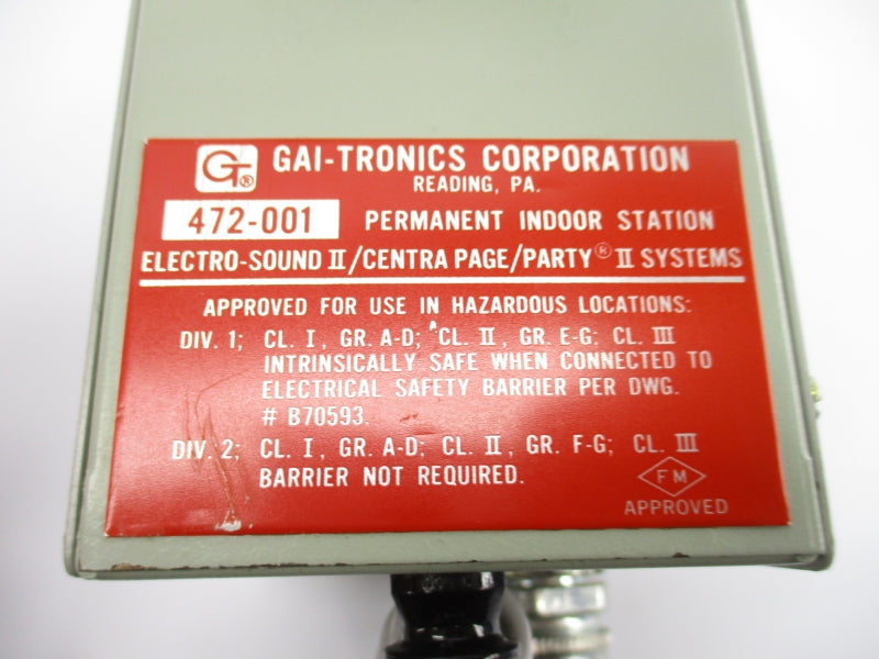 GAI-TRONICS 472-001 UNMP