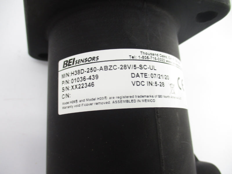 BEI H38D-250-ABZC-28V/5-SC-UL 01036-439 5-28VDC NSNP